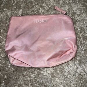 Etronik light pink cosmetics pouch